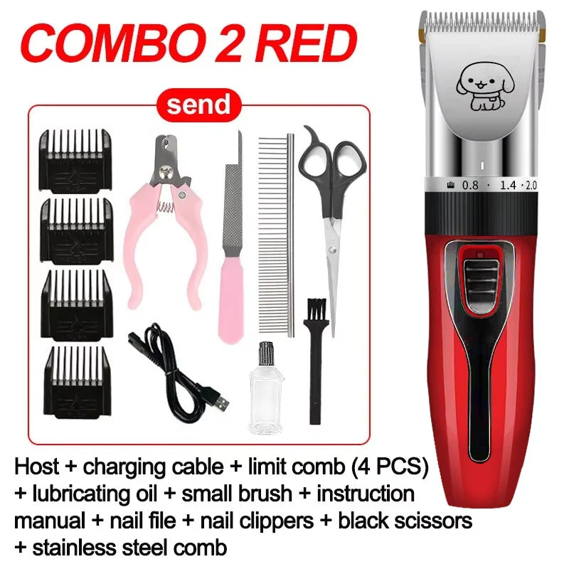 Cordless Pet Grooming Kit - Dog Hair Trimmer and Clipper Set-My Little Pet