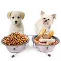 Premium Stainless Steel Dual Pet Bowls for Small Pets-My Little Pet