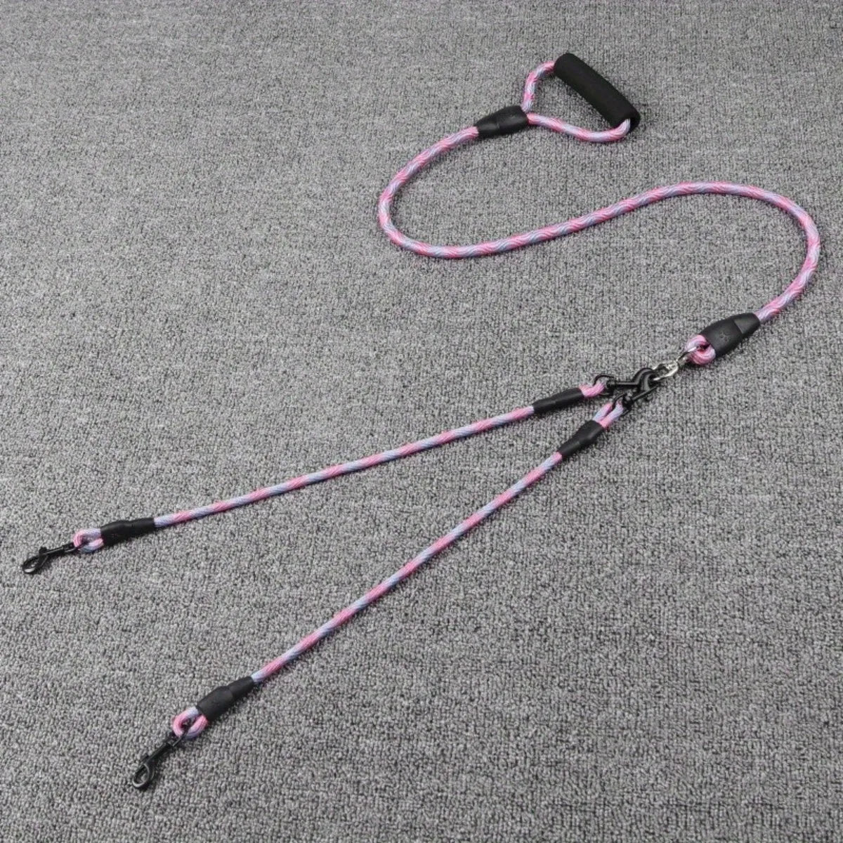 Dual-Head Dog Leash with Wave Pattern - Detachable and Anti-Tangle-My Little Pet