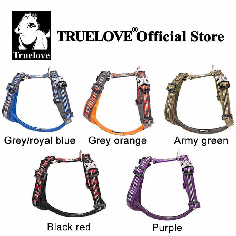 TRUELOVE Adjustable Pet Harness - Comfortable, Reflective Vest for Dogs and Cats-My Little Pet