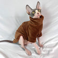 Sphynx Cat and Small Dog Winter Sweater - Turtleneck, Warm Fleece Pullover-My Little Pet