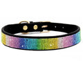 Elegant Suede Leather Dog Collar with Rhinestones-My Little Pet