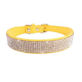 Elegant Suede Leather Dog Collar with Rhinestones-My Little Pet