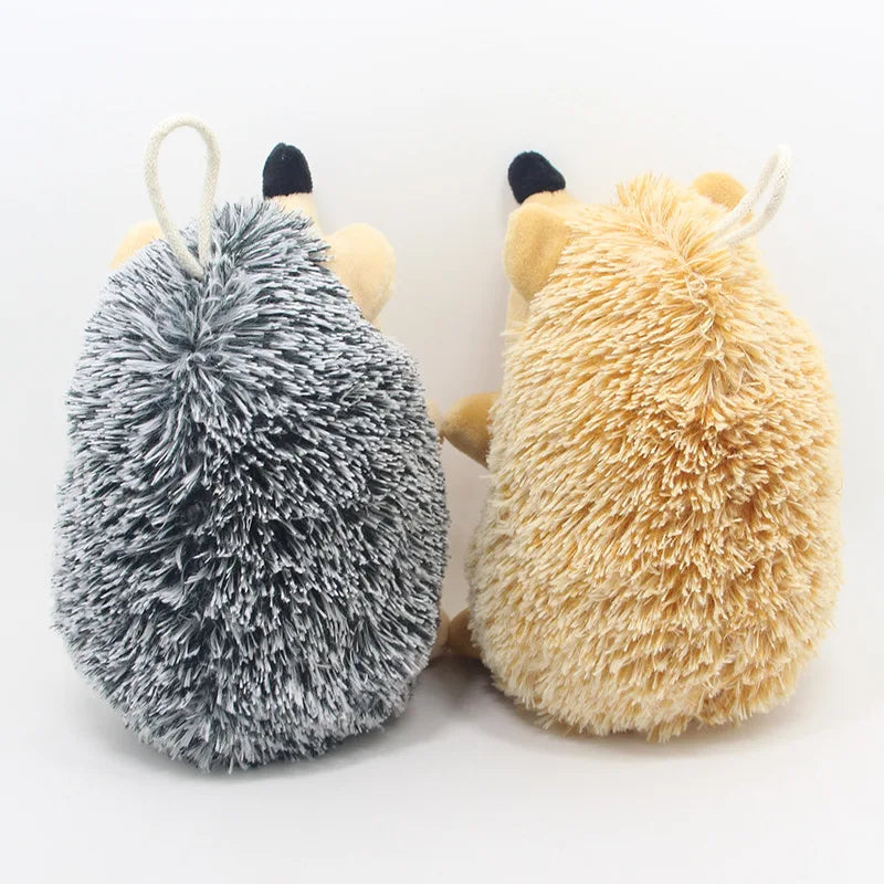 Interactive Hedgehog Plush Dog Toy with Squeaker-My Little Pet