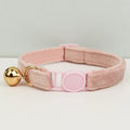 Velvet Cat Collar with Adjustable Safety and Bell-My Little Pet