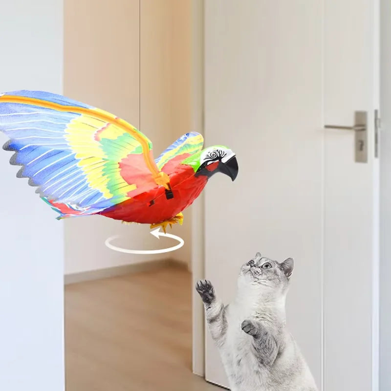 Quiet Electric Cat Teaser | Interactive Flying Parrot Toy-My Little Pet