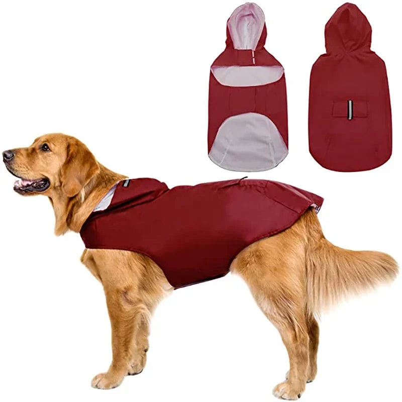 Reflective Waterproof Dog Raincoat with Hood for All Sizes-My Little Pet