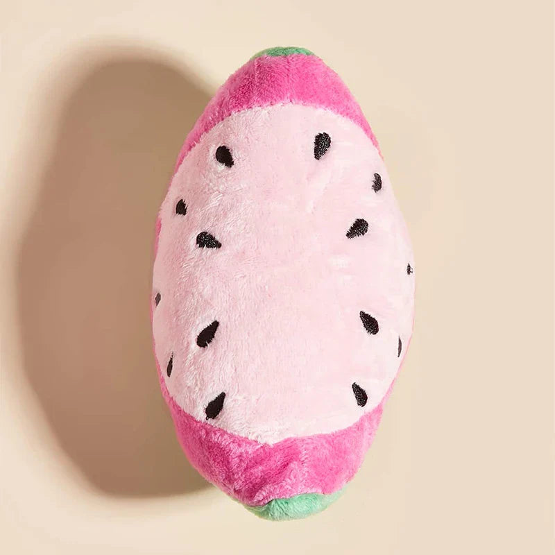 Interactive Watermelon-Shaped Plush Toy for Pets-My Little Pet