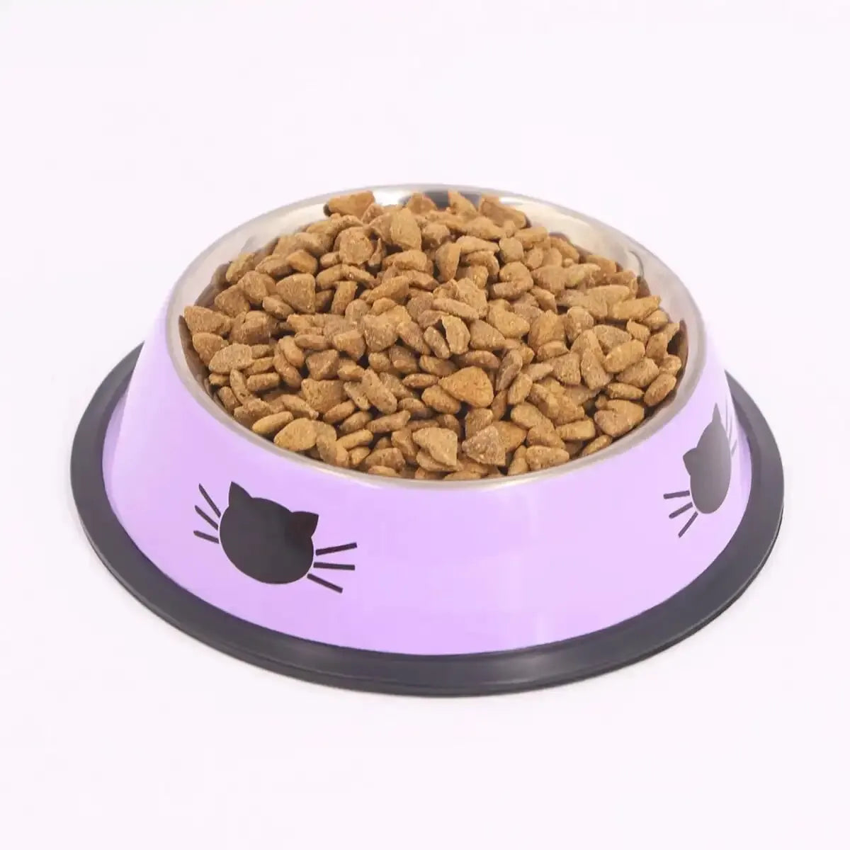 Supet Dog Cat Bowl – Non-Slip Rubber Base, Double Wall Insulated Stainless Steel Cat Bowl-My Little Pet