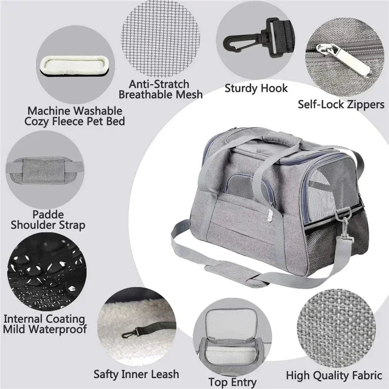 Premium Dog Carrier Backpack with Breathable Mesh and Thick Cushioning-My Little Pet