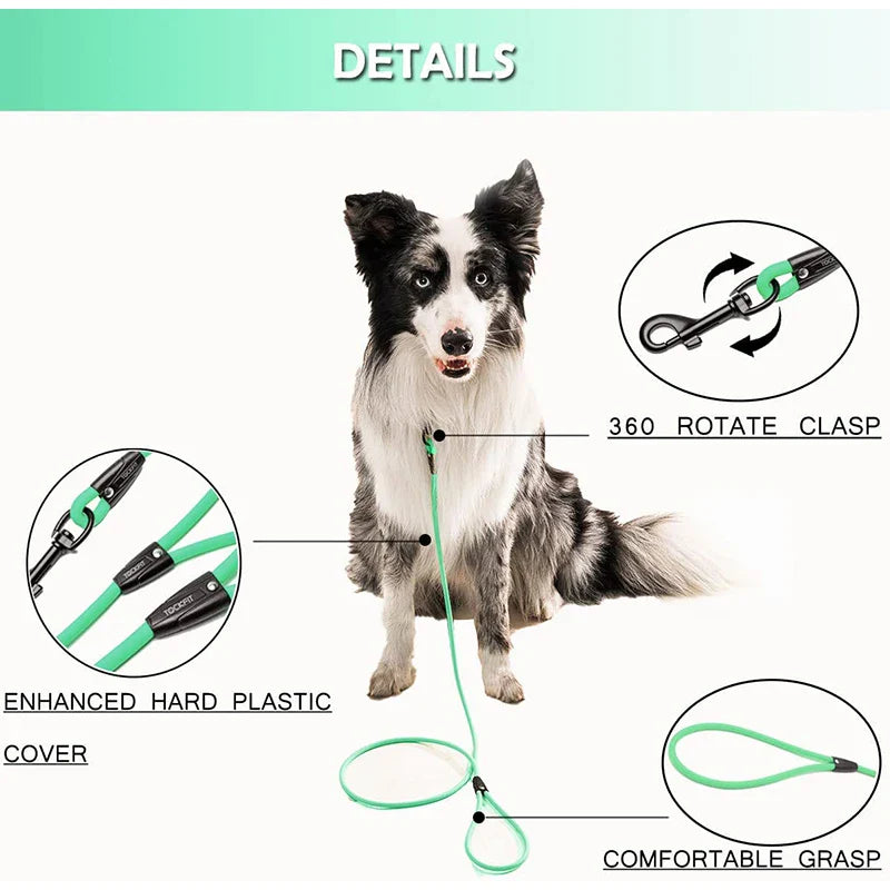 Waterproof PVC Dog Leash for Training and Outdoor Activities - Available in Multiple Lengths and Colors-My Little Pet