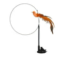 Interactive Peacock Feather Cat Toy with Bell and Suction Cup-My Little Pet