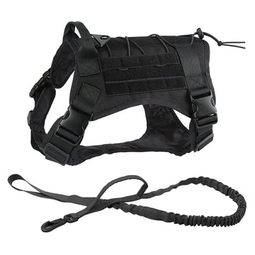 Adjustable Tactical Dog Harness and Leash Set for Medium to Large Dogs-My Little Pet