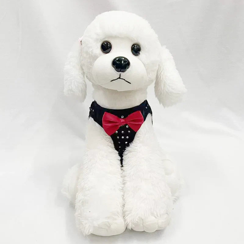 Elegant Soft Diamond Dog Harness Vest-My Little Pet