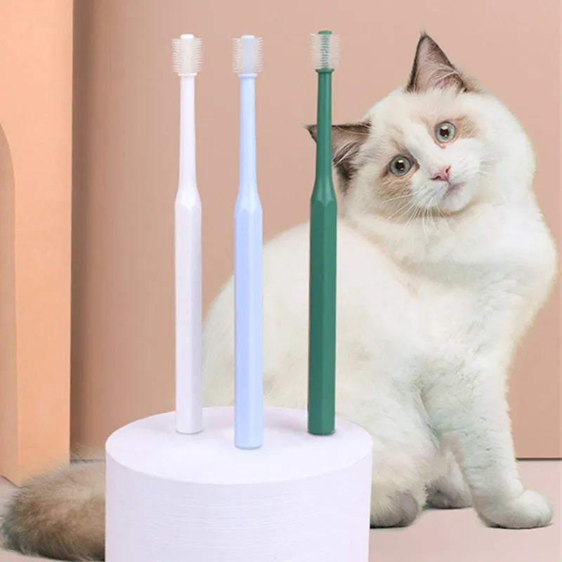 360° Cleaning Cat Toothbrush - Soft Bristle Teeth Grooming Brush for Cats - My Little Pet