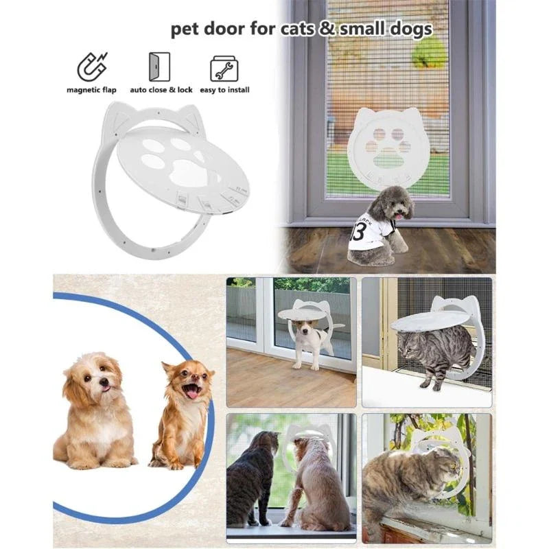 Magnetic Pet Screen Door with Lock for Small Dogs and Cats-My Little Pet