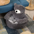 Cozy Semi-Enclosed Bear-Shaped Pet Bed for Dogs and Cats-My Little Pet