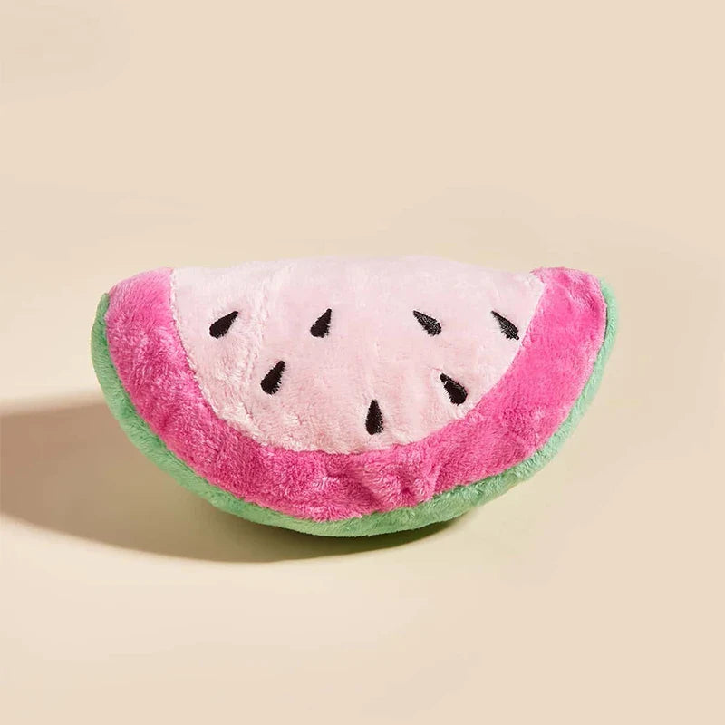 Interactive Watermelon-Shaped Plush Toy for Pets-My Little Pet