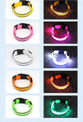 Reflective LED Dog Collar - USB Rechargeable and Button Battery Options-My Little Pet