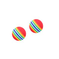 Rainbow Cat Toys Ball Interactive Cat Dog Play Chewing Rattle Scratch Ball Training Balls Pet Toys Supplies-My Little Pet