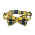 Adjustable Plaid Christmas Cat Collar with Bow Tie and Bell - Breakaway Design for Pets-My Little Pet