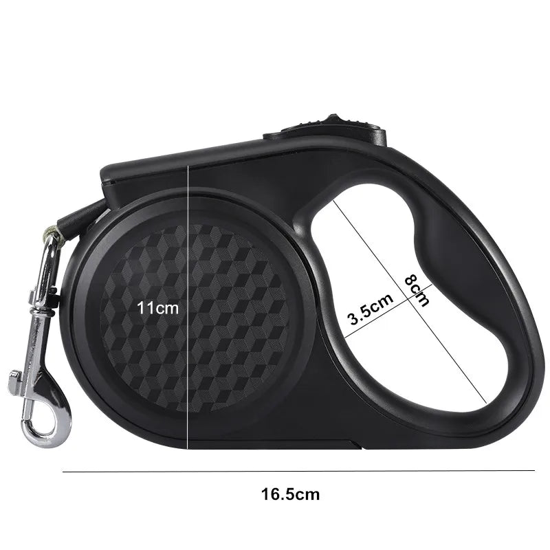 Retractable Dog Leash with Reflective Strip - 5m, for Dogs up to 20kg-My Little Pet