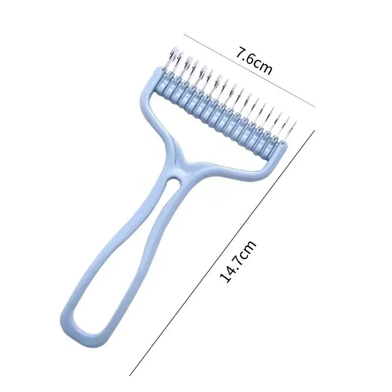 Double-Sided Pet Grooming Brush - Stainless Steel Knot Cutter & Hair Removal Comb-My Little Pet