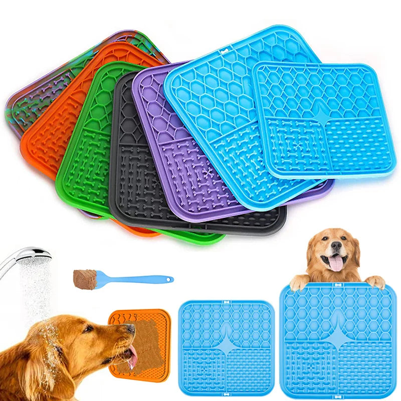 Silicone Lick Mat for Dogs - Slow Feeder and Bath Distraction Tool-My Little Pet