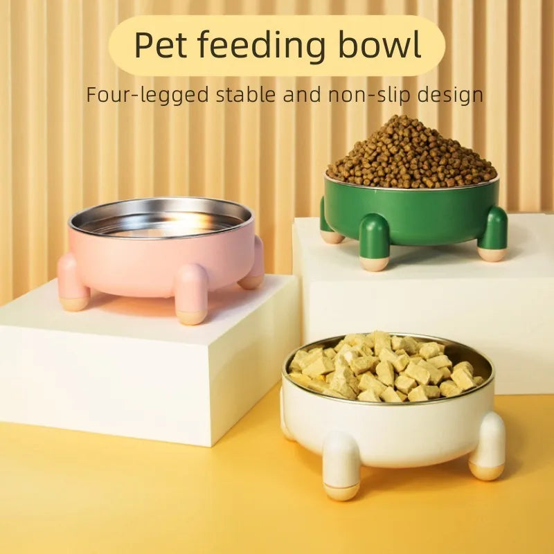 Elevated Stainless Steel Dog Bowl for Enhanced Neck Comfort-My Little Pet