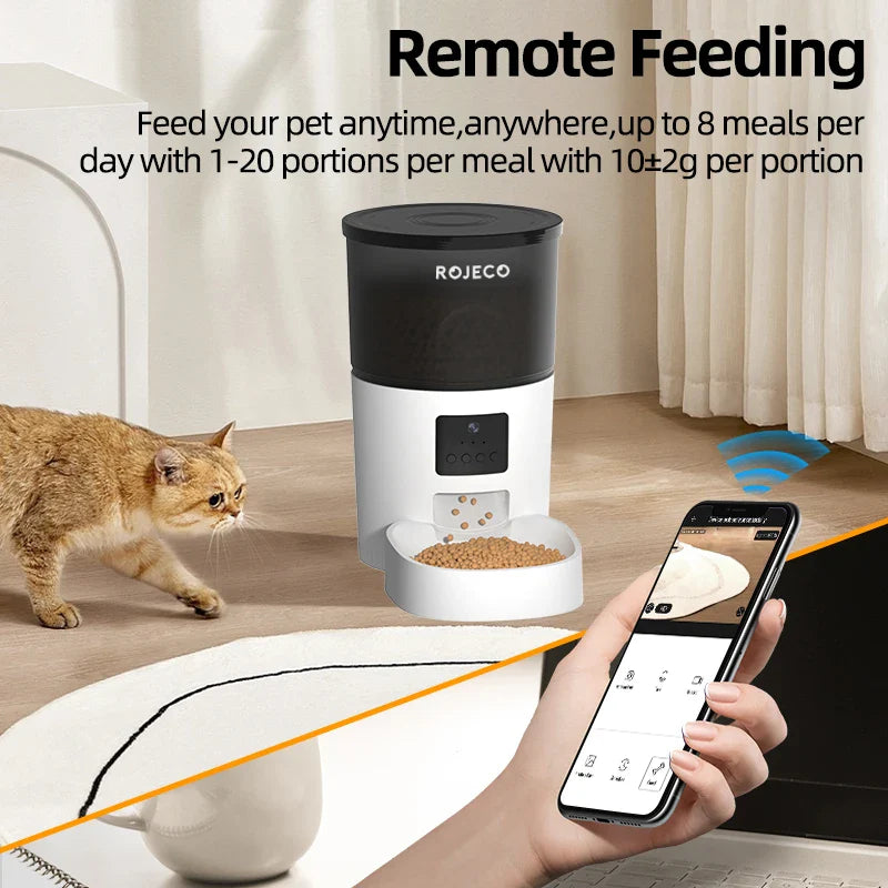 Smart Automatic Pet Feeder with Camera and Remote Control-My Little Pet