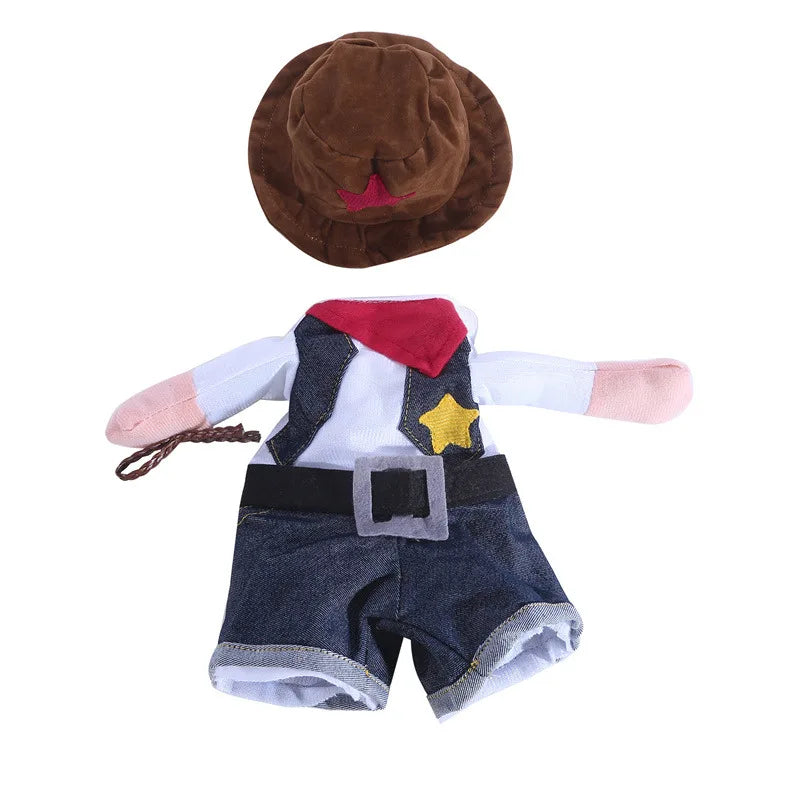 Cowboy-Themed Pet Costume for Dogs and Cats-My Little Pet