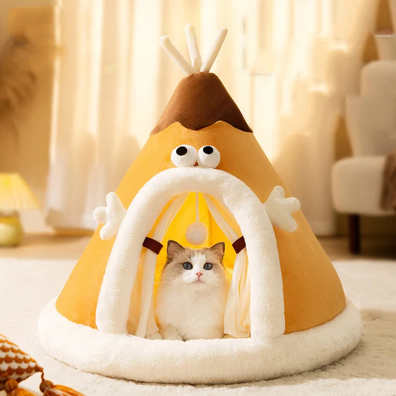 Cozy Pet Bed - Triangular Tent Design for Cats and Dogs-My Little Pet