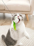 Interactive Cat Toy with Suction Cup, Feather, and Bell-My Little Pet