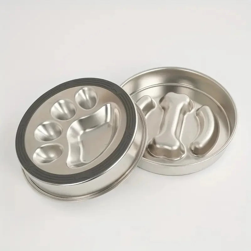 Ergonomic Stainless Steel Slow Feeder Bowl for Pets-My Little Pet