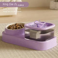 2-in-1 Automatic Pet Feeder & Water Fountain with Filter - Quiet Operation-My Little Pet