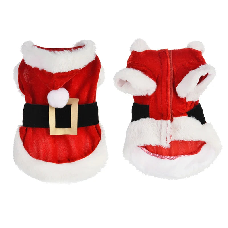 Santa Christmas Costume for Small Dogs and Cats-My Little Pet