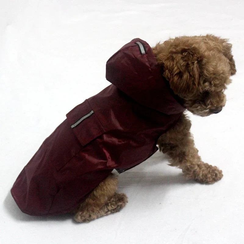 Reflective Waterproof Dog Raincoat with Hood for All Sizes-My Little Pet