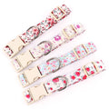 Adjustable Nylon Dog Collar with Floral Print for All Dog Sizes-My Little Pet