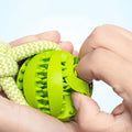 Interactive Dog Toy Ball with Rope – Chew Toy for Teeth Cleaning and Treat Dispensing-My Little Pet