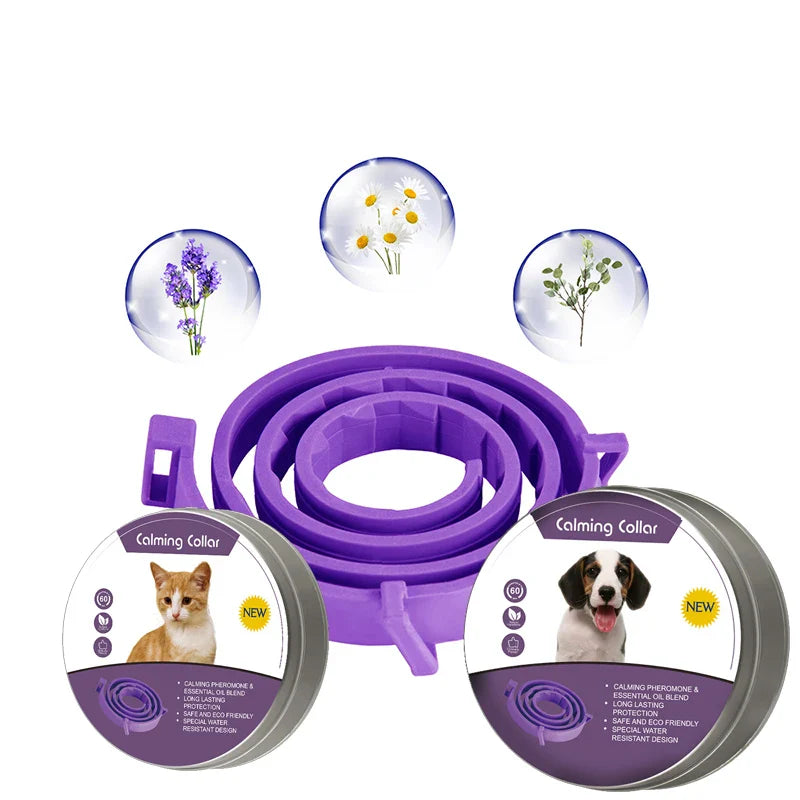 Adjustable Calming Collar for Cats and Dogs - Natural Anxiety Relief with Essential Oils-My Little Pet