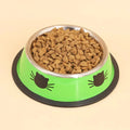 Supet Dog Cat Bowl – Non-Slip Rubber Base, Double Wall Insulated Stainless Steel Cat Bowl-My Little Pet