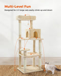 Multi-Level Cat Tree with Condo and Scratching Posts-My Little Pet