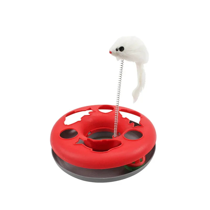 Interactive Cat Toy Set with Roller Tracks, Mouse Teaser, and Exercise Balls-My Little Pet