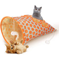 Interactive Cat Tunnel Toy with Chewable Features and Plush Toys-My Little Pet