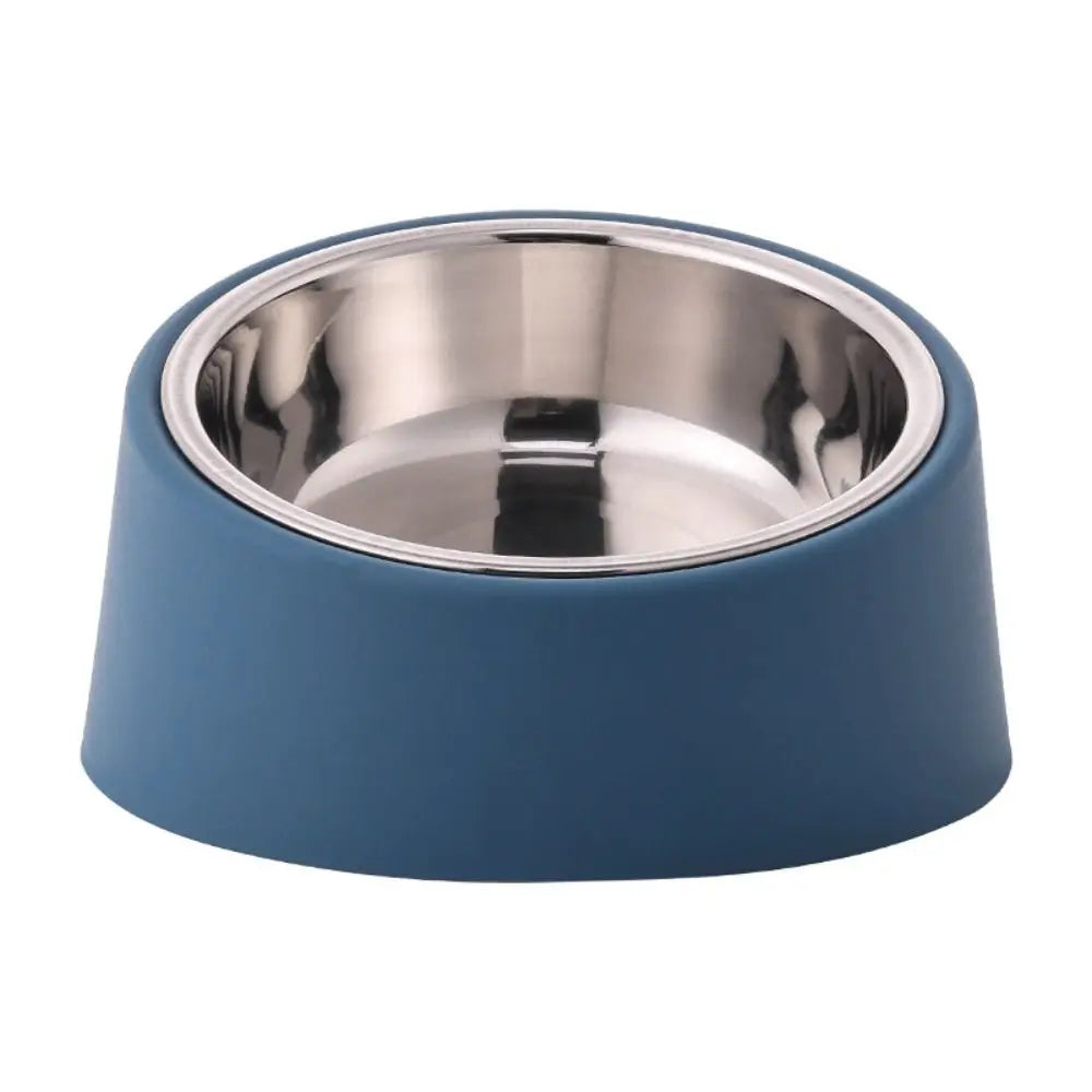 Anti-Tip Dog Feeder with Neck Protection - Large Capacity Stainless Steel Bowl for Pets-My Little Pet