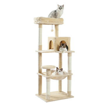 Indoor Cat Tree Tower with Self Groomer-My Little Pet