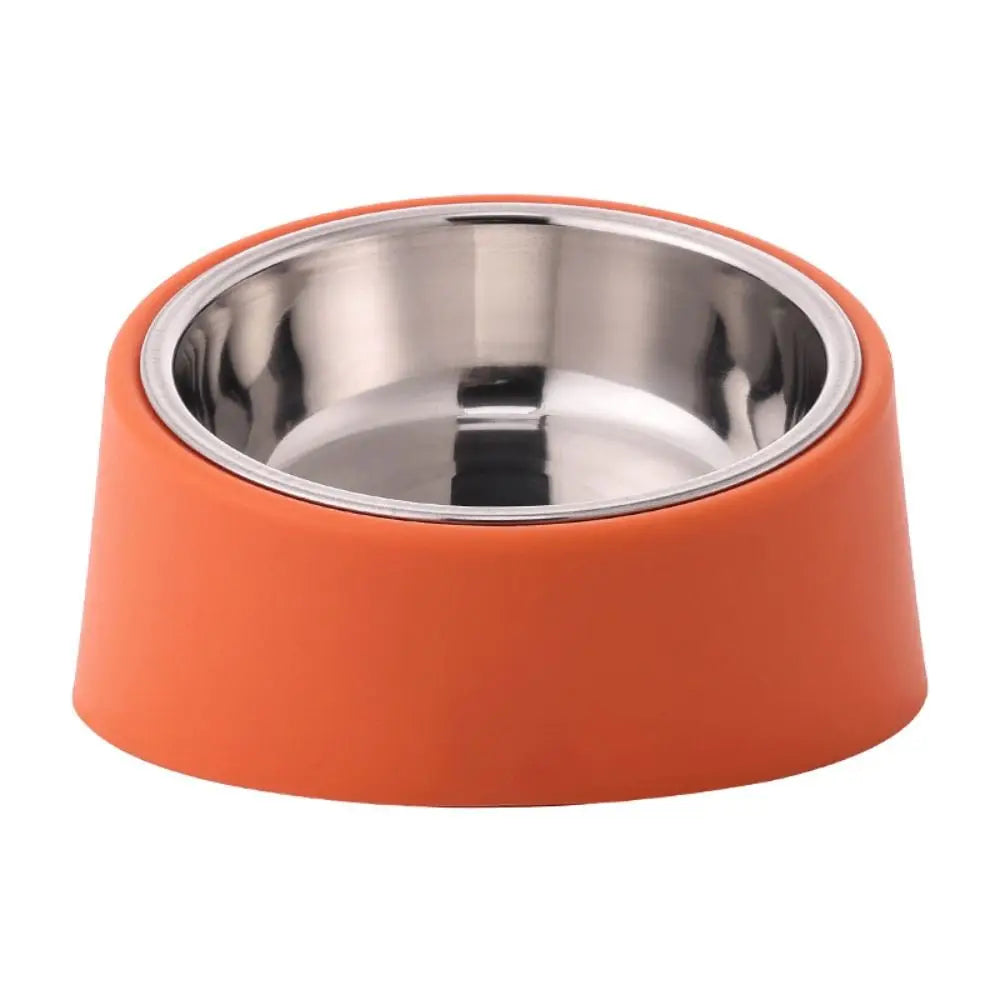 Anti-Tip Dog Feeder with Neck Protection - Large Capacity Stainless Steel Bowl for Pets-My Little Pet