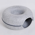 Donut-Shaped Cat Bed & Interactive Tunnel – Cozy Kitten House for Play and Rest-My Little Pet