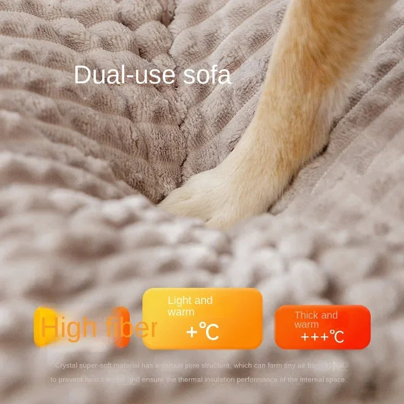 Luxury Warm Sofa Bed for Dogs and Cats-My Little Pet