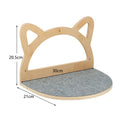 Wall-Mounted Cat Climbing Shelf with Sisal Scratching Post-My Little Pet